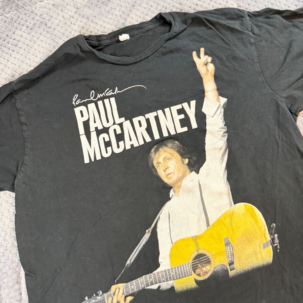 Paul McCartney Black Graphic Short Sleeve Tee